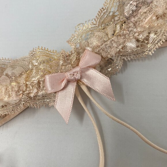 Agent Provocateur Dedee Blush Suspender AP4 Large NWT $155 - Picture 11 of 15